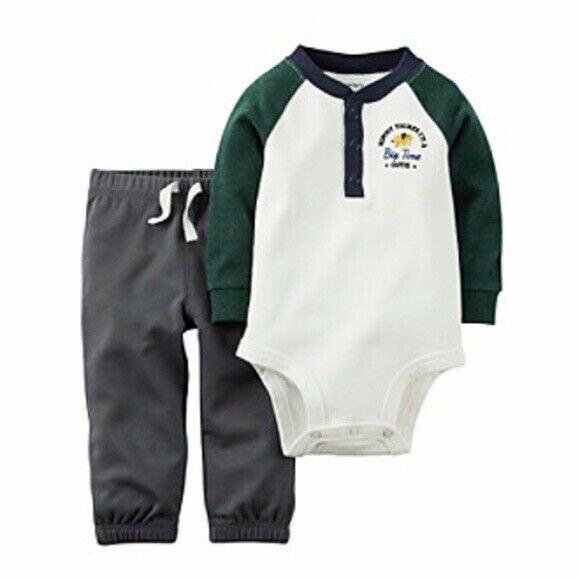 Carter's 2 Piece Bodysuit and Pants Outfit Big Time Cutie Outfit 3 Mo NEW - Picture 1 of 7